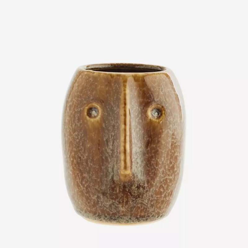 POT MINI FACE BROWN 10